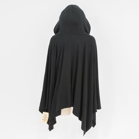 TART Black Hooded Poncho Sweatshirt — NWT — One Size - Picture 3 of 5
